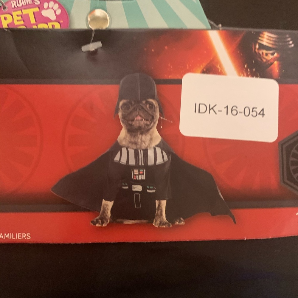 Darth vadar dog costume